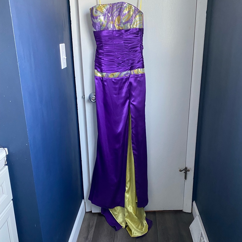 DONATING SOON Purple and Yellow Gown